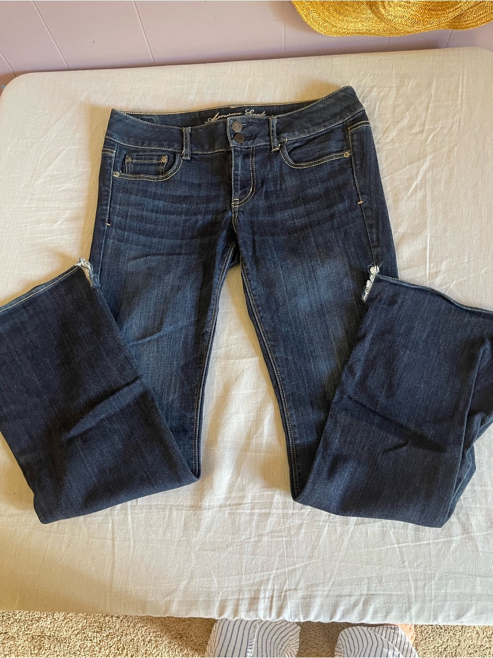 American Eagle Outfitters Dark Blue boot cut Jeans.
